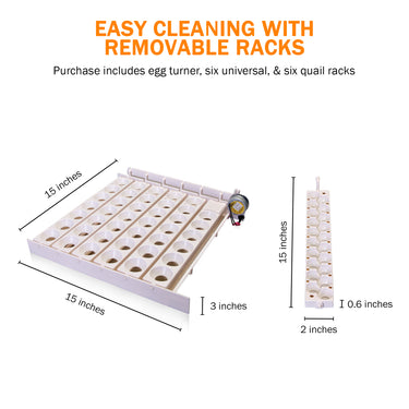 Little Giant Automatic Egg Turner 6300 w Quail Rails